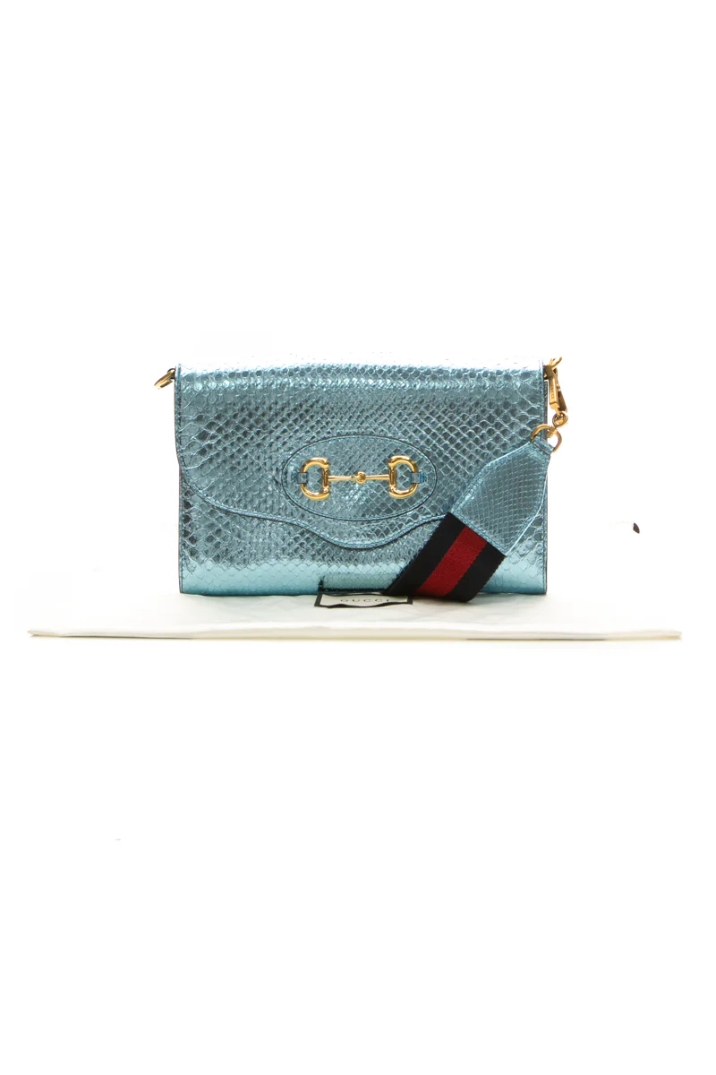 Snakeskin Horsebit 1955 Bag - Image 12