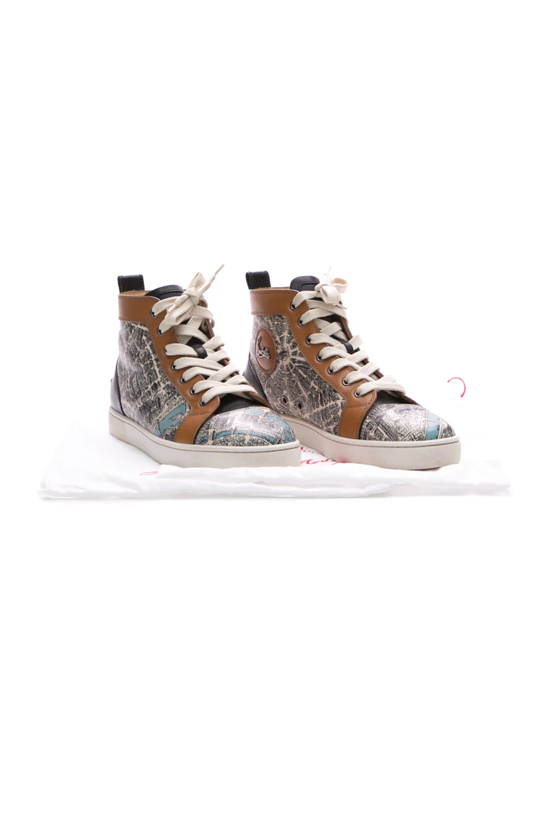 Flat Calf Plan De Paris High Top Sneakers - Size 40 - Image 8