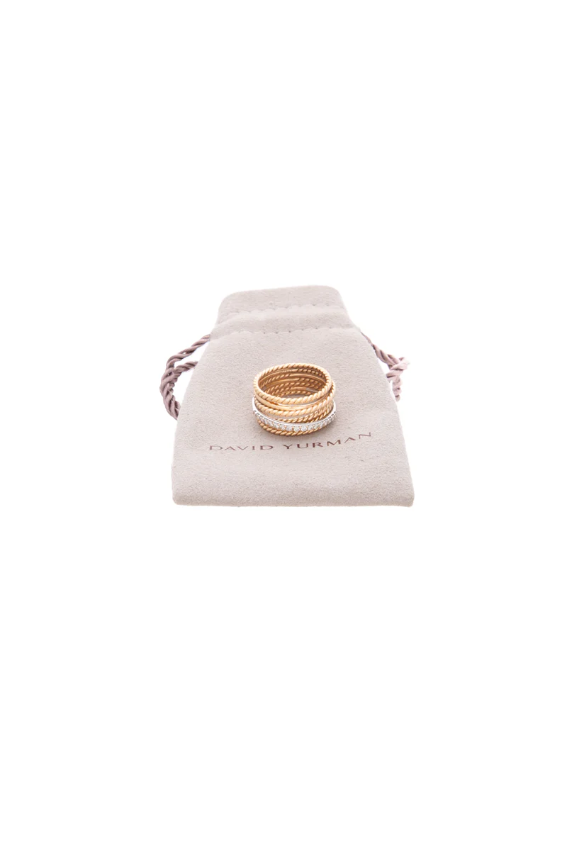 Diamond Crossover Ring - Size 6.5 - Image 5