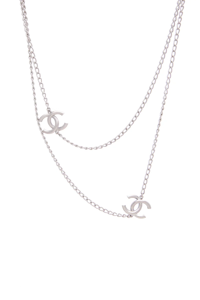 Crystal CC Long Necklace - Image 4